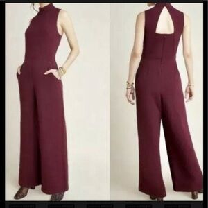 Anthropologie Mock Neck Knit Jumpsuit Size S